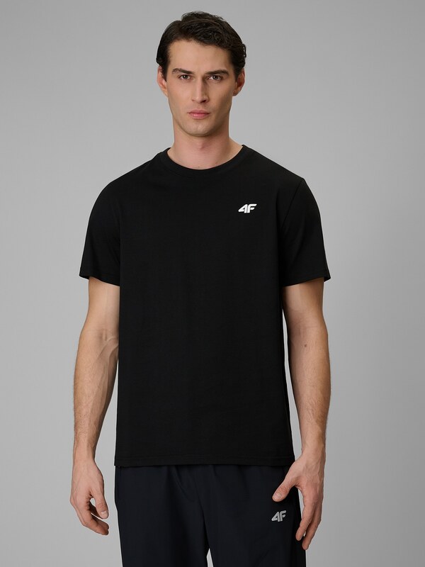 4F Reguliari vyriški marškinėliai be spaudos (3 vnt.) - juodi
