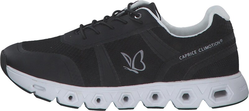 CAPRICE Sportbačiai be auliuko šviesiai pilka / juoda / balta