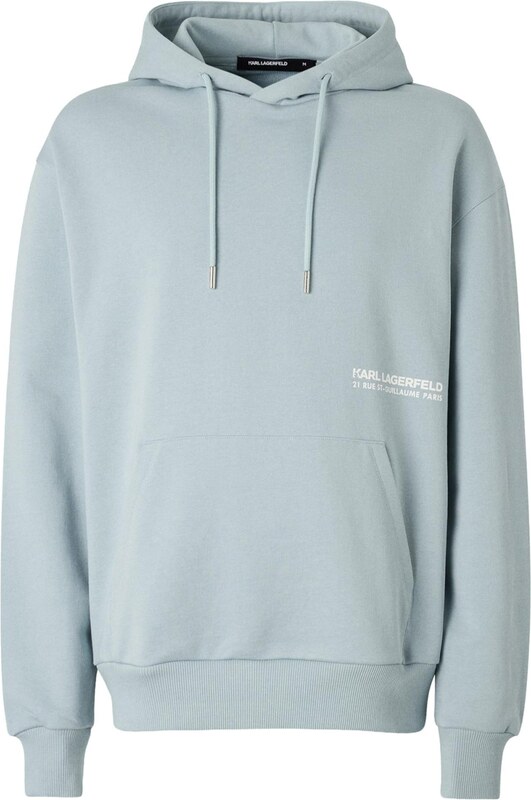 Karl Lagerfeld Megztinis be užsegimo pastelinė mėlyna / balta