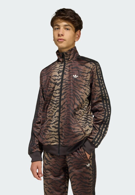 ADIDAS ORIGINALS Džemperis 'Firebird' ruda / kapučino spalva / juoda / balta