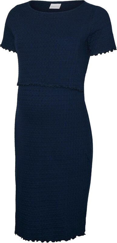 MAMALICIOUS Megzta suknelė 'MLMilly June' nakties mėlyna