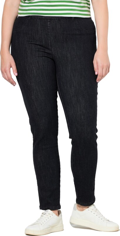 Ulla Popken Džegingsai juodo džinso spalva