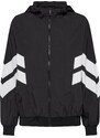 Urban Classics Demisezoninė striukė 'Crinkle Batwing' juoda / balta