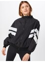 Urban Classics Demisezoninė striukė 'Crinkle Batwing' juoda / balta