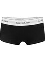 Calvin Klein Underwear Kelnaitės paaukštintu liemeniu 'Boyshort' šviesiai pilka / juoda / balta