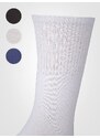 Ysabel Mora 3 unisex medvilninių sportinių kojinių komplektas "Breathable Black - Grey - Navy"