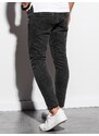 Ombre Clothing Vyriškos margintos džinsinės kelnės SLIM FIT - juodos V3 OM-PADP-0146