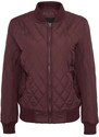 Urban Classics Demisezoninė striukė 'Diamond Quilt' tamsiai raudona