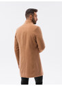 Ombre Clothing Vyriškas paltas su asimetrišku užsegimu - kupranugaris V4 OM-COWC-0102