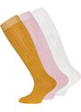 EWERS Kojinės smėlio spalva / aukso geltonumo spalva / šviesiai rožinė