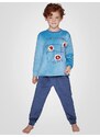Muydemi minkšta vaikiška pižama "Super Boy Blue - Dark Blue"
