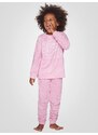 Muydemi minkšta vaikiška pižama "Boss Girl Light Pink - White - Grey"