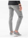 Ombre Clothing Vyriškos džinsinės kelnės be trynimo SLIM FIT - pilkos V1 OM-PADP-0148
