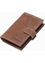 Ombre Clothing Men's leather wallet - šviesiai ruda A091