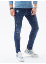 Ombre Clothing Vyriški džinsiniai SKINNY FIT - mėlyna P1060