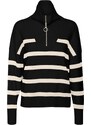 VERO MODA Megztinis 'Saba' juoda / balkšva