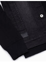 Ombre Clothing Vyriška džinsinė striukė - juoda OM-JADJ-0124