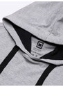 Ombre Clothing Vyriški marškinėliai su gobtuvu - pilkas melanžas S1376