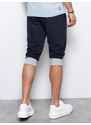 Ombre Clothing Vyriški sportiniai šortai - tamsiai mėlynai-pilka V4 P29