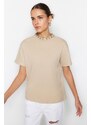Moteriški marškinėliai Trendyol Collar Printed