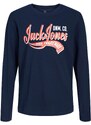 Jack & Jones Junior Marškinėliai mėlyna / oranžinė / balta