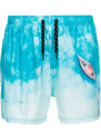 Ombre Clothing Vyriškos maudymosi kelnės su kaklaraiščiais - mėlynos V8 OM-SRBS-0125