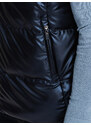 Ombre Clothing Vyriški dygsniuoti blizgūs drabužiai be rankovių - tamsiai mėlyni V2 OM-JAVJ-0113