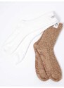 Aruelle 2 šiltų kojinių porų komplektas "Comfy Latte - Ecru"