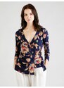 Lauren Ralph Lauren Marškinėliai smėlio / tamsiai mėlyna / purpurinė / rožių spalva