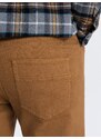 Ombre Clothing Vyriškos džinsinės kelnės be trynimo SLIM FIT - kupranugaris V10 OM-PADP-0148