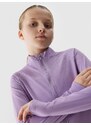 4F Sportinis atsegamas džemperis be gobtuvo mergaitėms - violetinis