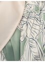 Esotiq trumpa atlasinė pižama "Dedicate Olive - Cream Flower Print"