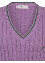 DENIM CULTURE Megztinis 'Ludano2' alyvuogių spalva / purpurinė
