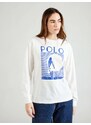 Polo Ralph Lauren Marškinėliai 'BIARRTZ' mėlyna / balta
