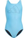 ADIDAS PERFORMANCE Sportinis maudymosi kostiumėlis 'Big Bars' tamsiai mėlyna jūros spalva / azuro spalva