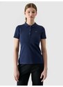 4F Moteriški Polo slim marškinėliai - tamsiai mėlyni