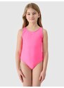 4F Vientisas plaukimo kostiumėlis mergaitėms - fuksinis