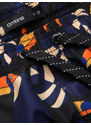 Ombre Clothing Vyriški "Toucan" maudymosi šortai - juodi ir tamsiai mėlyni V1 OM-SRBS-0140
