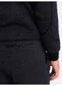 Ombre Clothing Vyriškas žakardinis megztas švarkas ir šortai - tamsiai mėlynas V1 Z73