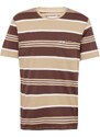 WRANGLER Marškinėliai smėlio spalva / tamsiai ruda / balta