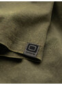 Ombre Clothing Vyriški marškinėliai su ACID WASH efektu - alyvuogių spalvos V4 S1638