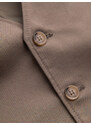 Ombre Clothing Vyriška kostiumo liemenė be atvartų - smėlio spalvos V2 OM-BLZV-0112