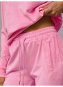 Pudrinis rožinis moteriškas veliūrinis sportinis kostiumas OZONEE O/8C1173/38Z