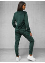 Tamsiai-žalia moteriškas veliūrinis sportinis kostiumas OZONEE O/8C1173/9Z