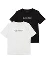 Calvin Klein Jeans Marškinėliai 'INSTITUTIONAL' juoda / balta