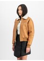 ALPHA INDUSTRIES Demisezoninė striukė šviesiai ruda / balta