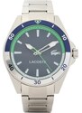 LACOSTE Analoginis (įprasto dizaino) laikrodis 'Mainsail' tamsiai mėlyna / šviesiai žalia / sidabrinė