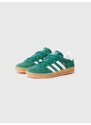 ADIDAS ORIGINALS Sportbačiai 'GAZELLE' auksas / tamsiai žalia / balta