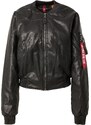 ALPHA INDUSTRIES Demisezoninė striukė 'MA-1 FL' juoda